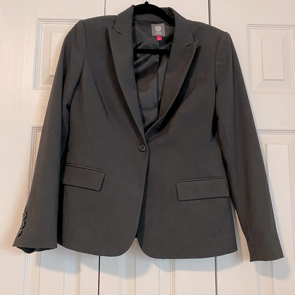 Vince Camuto One Button Blazer Suit Jacket Sz 6 Career Wear Business Workwear